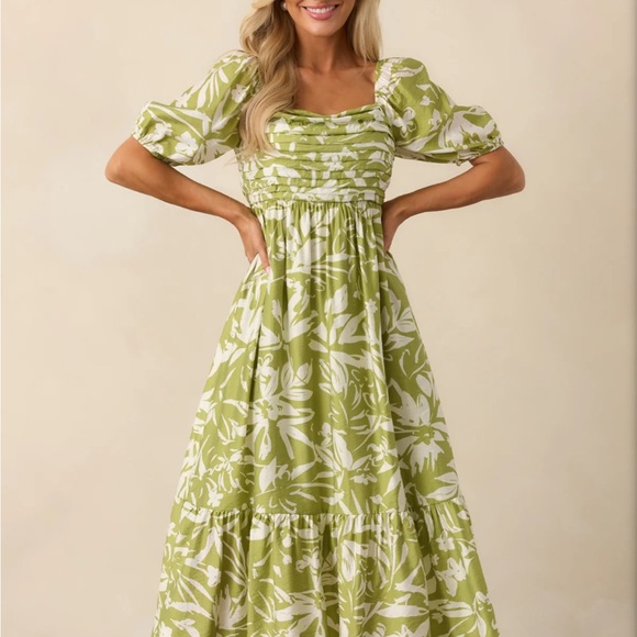 By the River Green Dress sz L - Picture 6 of 6